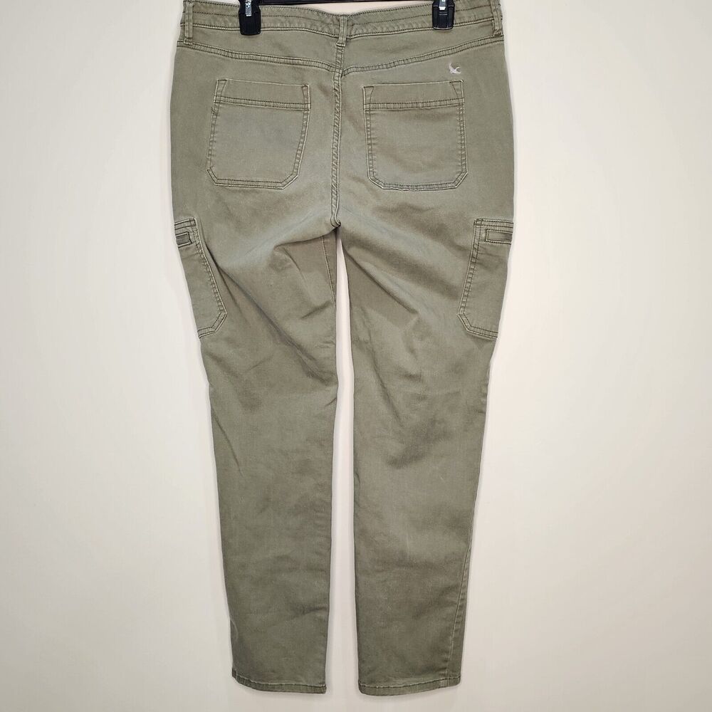 Eddie Bauer Cargo Pants Olive Green Slim Straight Sz 12 Gorpcore Hiking Outdoors - Picture 3 of 6